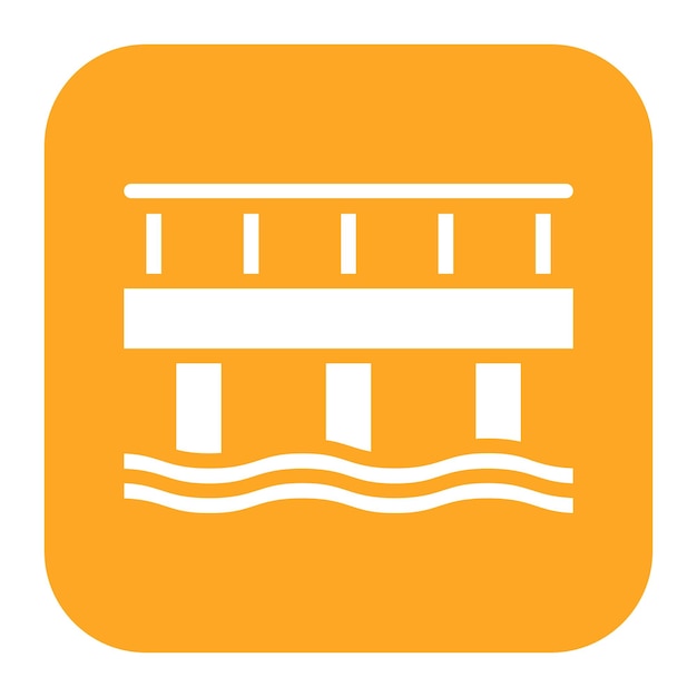 public bridge icon vector image can be used for public utilities