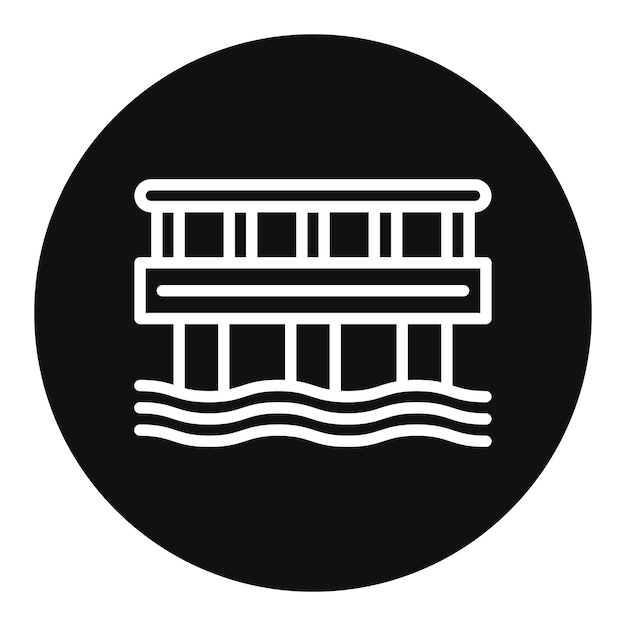public bridge icon vector image can be used for public utilities