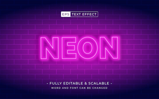 purple text effect light style Editable text font effect neon theme