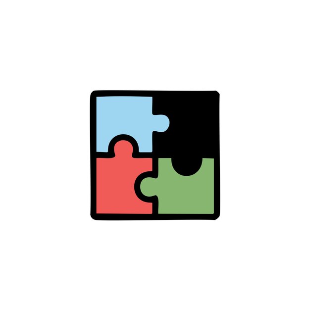 puzzle icon vector design symbol of solution and problem solving solution concept