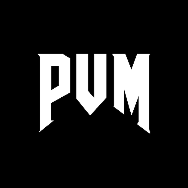 PVM letter logo design for technology company PVM logo design black and white color combination PVM logo PVM vector PVM design PVM icon PVM alphabet PVM typography logo design
