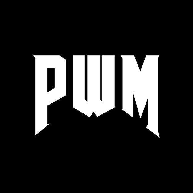 PWM-bokstavlogodesign for teknologiselskap PWM-logodesign svart og hvit fargekombinasjon PWM-logo PWM-vektor PWM-design PWM-ikon PWM-alfabet PWM typografi logodesign