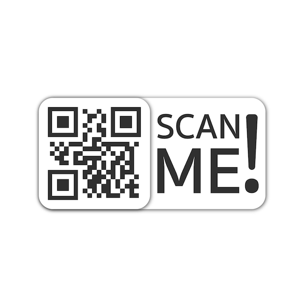 QR-kode for smarttelefon Innskrift skann meg med smarttelefonikon QR-kode for betaling Vektor