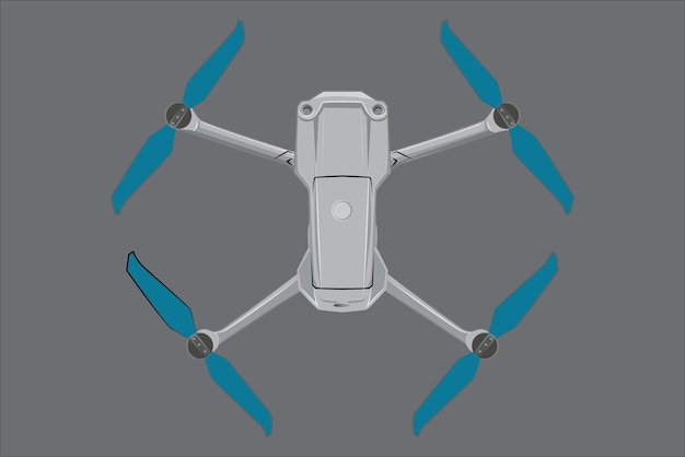 quadcopter drone with action camera drone view from the top side remote control unmanned drone