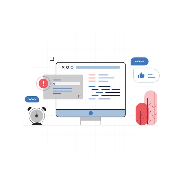Quality Assurance Engineering Desk Flat Illustration