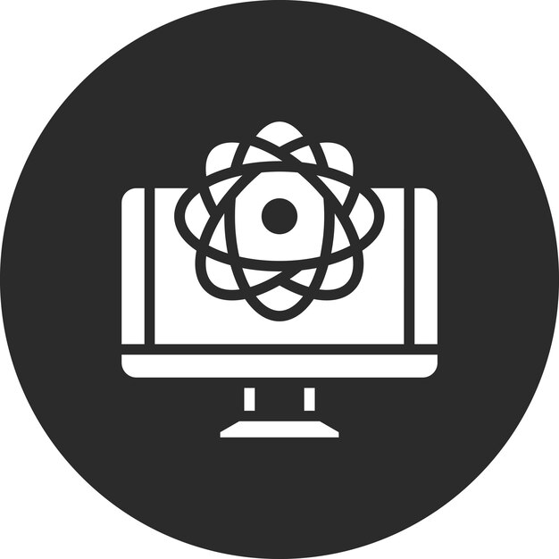 Quantum Computing vector icon illustration of Computer and Hardware iconset