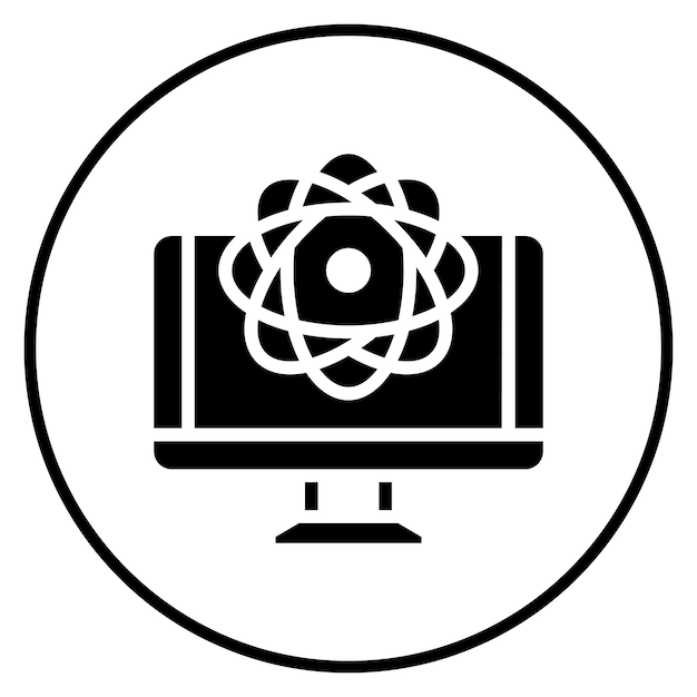 Quantum Computing vector icon illustration of Computer and Hardware iconset