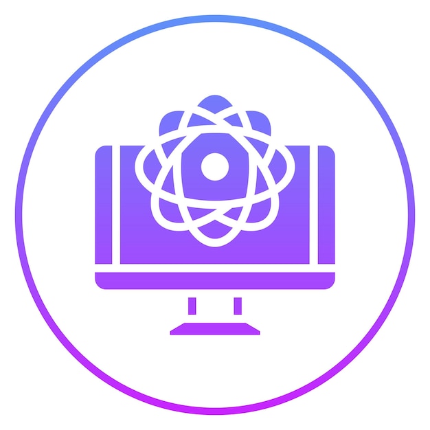 Quantum Computing vector icon illustration of Computer and Hardware iconset