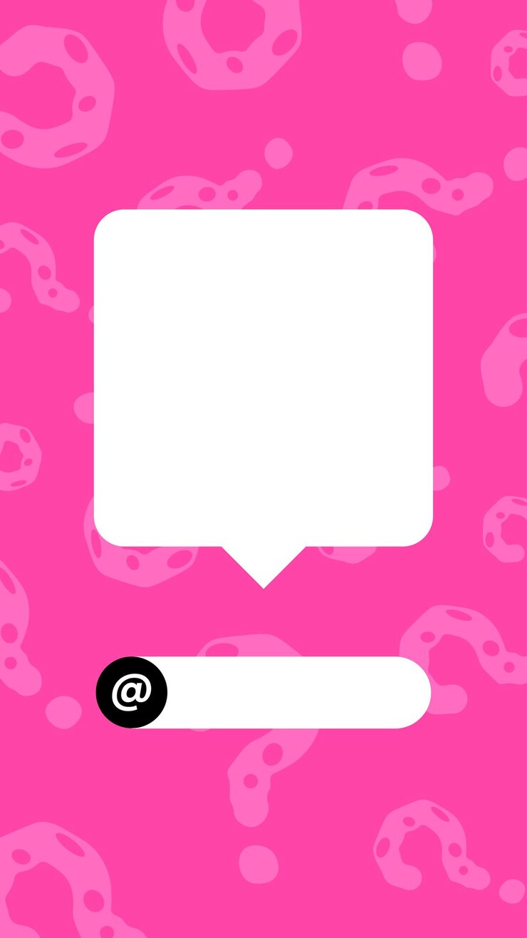 Question mark copy space vertical background Pink quiz story template