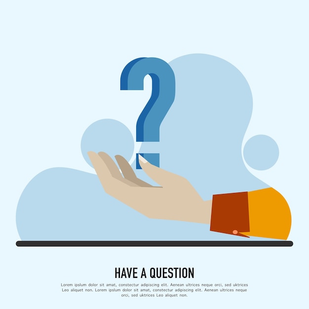 question mark. faq concept. ask questions and get answers. online support center.