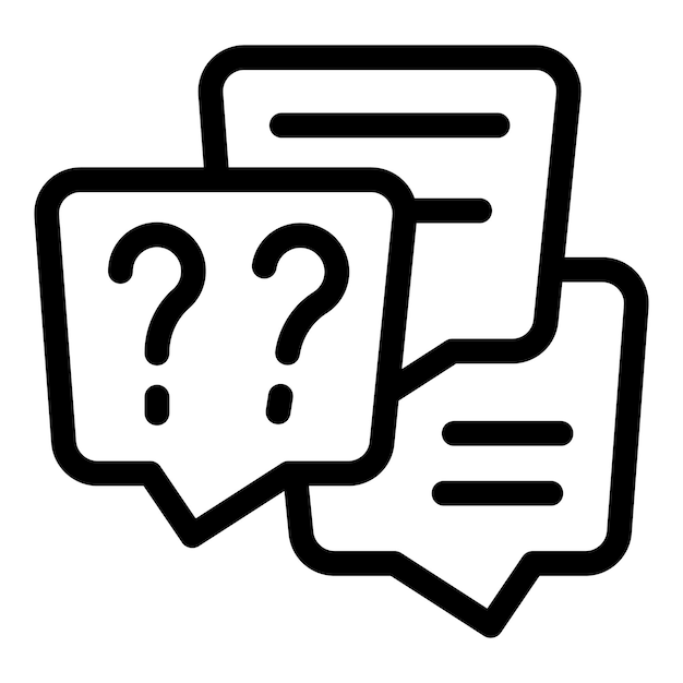 question mark icon representing asking questions and solving problems
