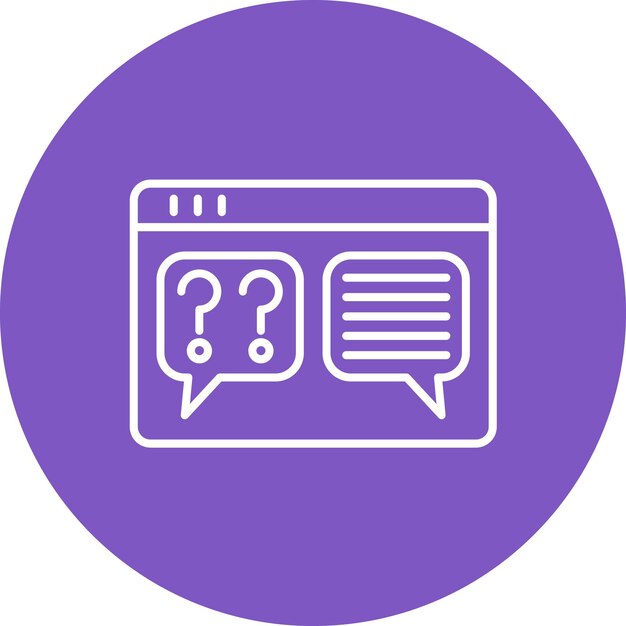 questions and answers icon vector image can be used for online education