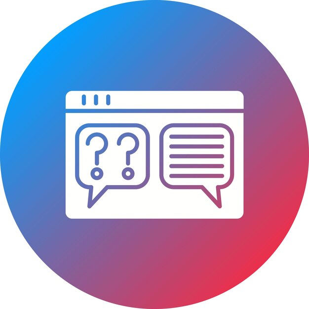 questions and answers icon vector image can be used for online education