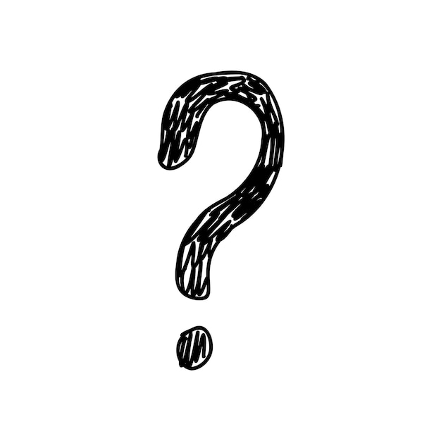 questions marks hand drawn doodle ask sign set vector who why faq symbol