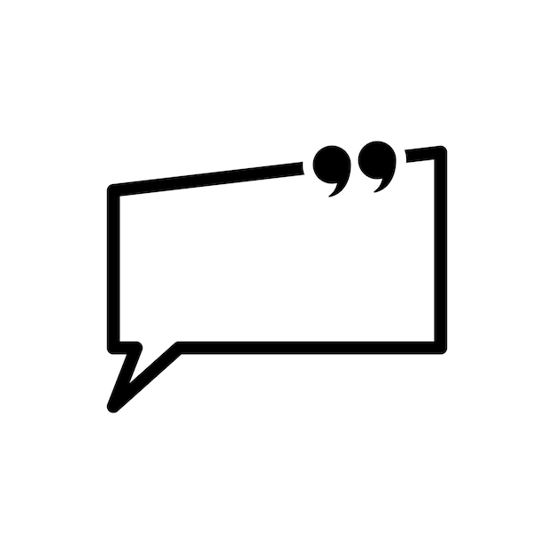 Quote and babble speech icon vector design template