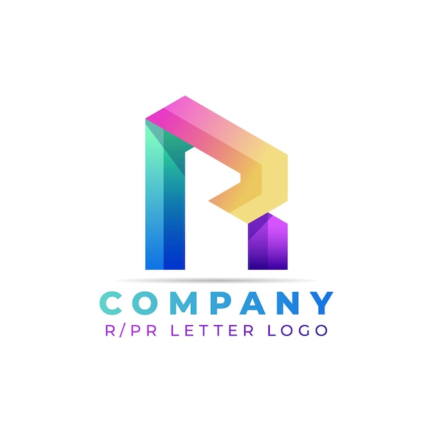 r logo with abstract gradient style