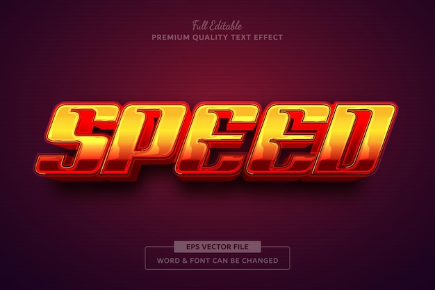 Racing Speed Editable Text Effect Font Style