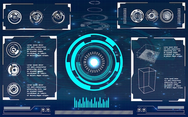 Radar Grid Visualization Hightech elements in a modern radar display