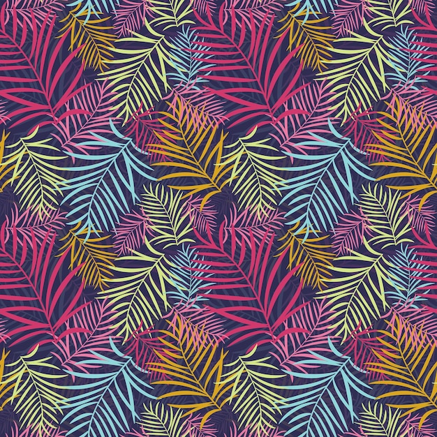 rainforest exotic leaves and branches
