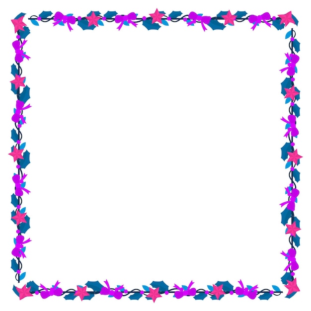 Ramme-**template** for julesesongfeiring, julekrans-konsept