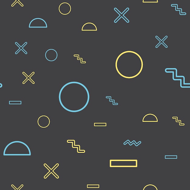 random geometric shape pattern, abstract background in 80s, 90s retro style. colorful geometrical illustration