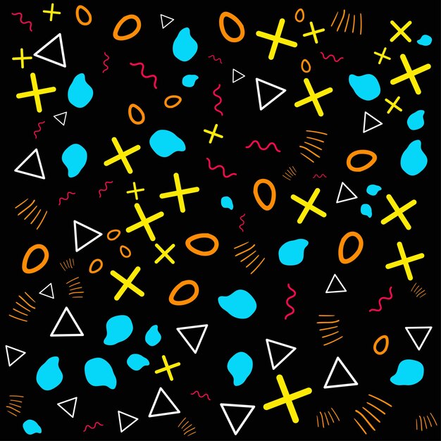 Random Set of vector abstract Geometric patterns