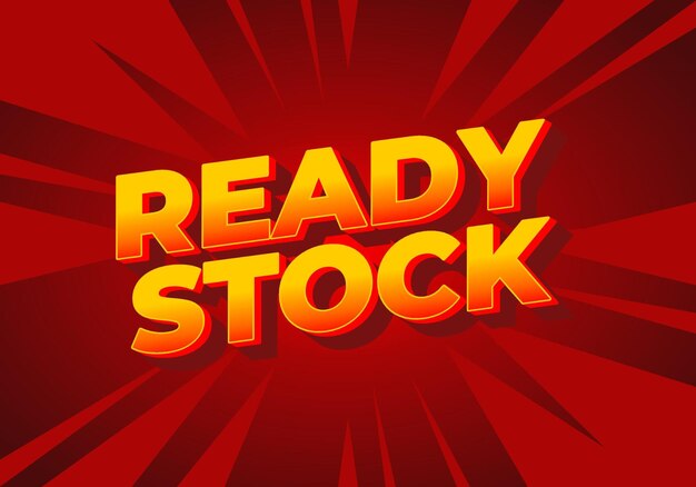 Ready stock Text effect in 3D look with eye catching colors