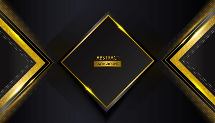 Realistic Black And Gold Abstract Background