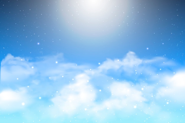 Realistic clouds background