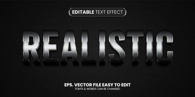 Realistic editable Text Effect