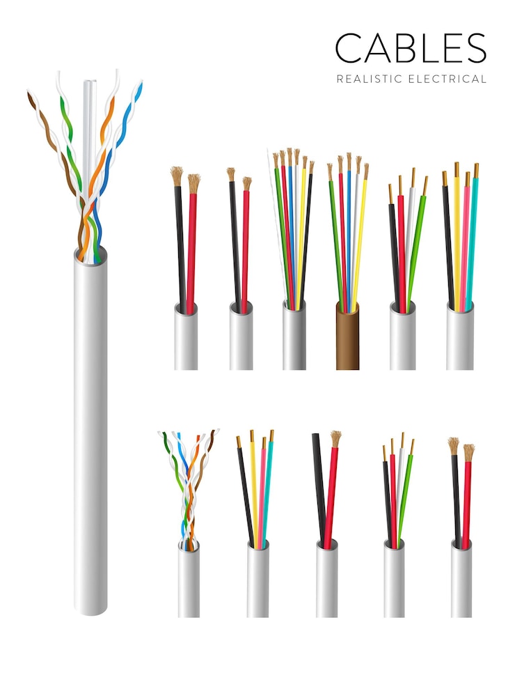 Realistic Electronic Cables set