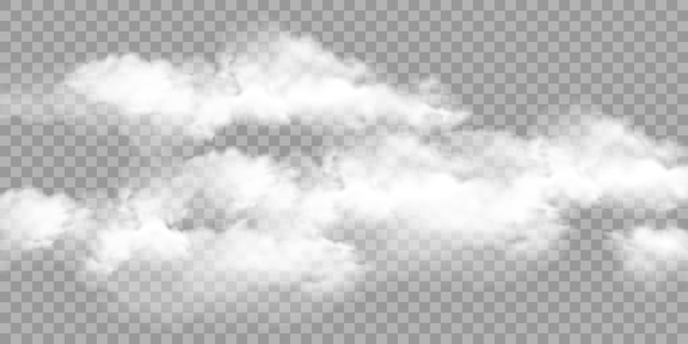 realistic fog or white smoke isolated transparent special effect