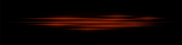Realistic red light streaks with motion blur on a black background Futuristic energy beams speed effect neon glow scifi cyber design