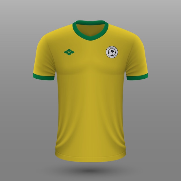 Realistisk fotballdrakt av Brasil
