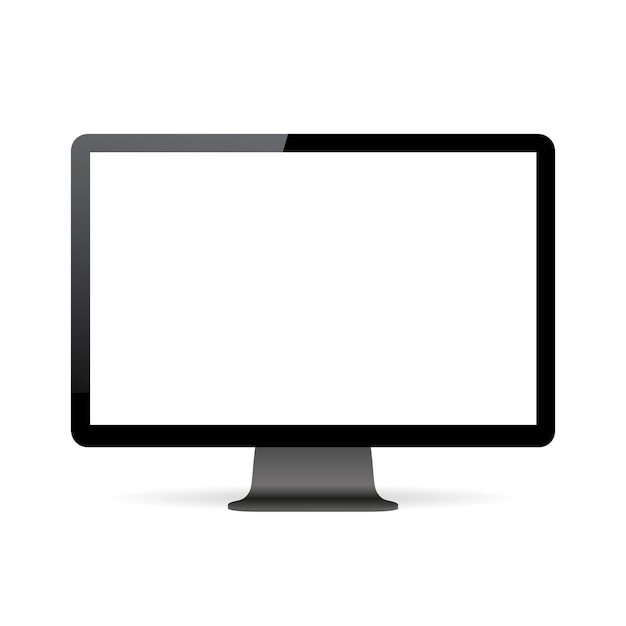 Realistisk mockup av datamaskin eller skjerm