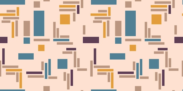 Rectangle seamless pattern in pastel color