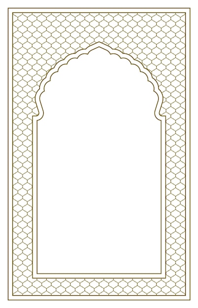 Rectangular frame of the Arabic pattern with proportion A4