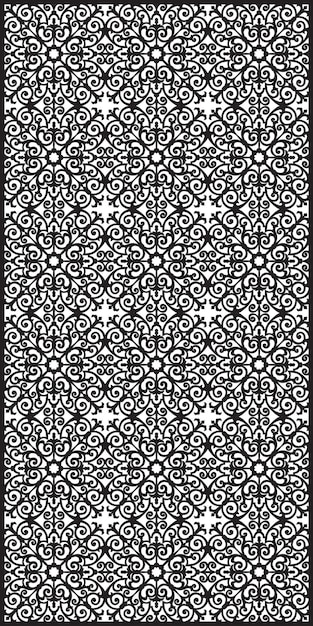 Rectangular lattice pattern background in oriental style Arabesque Good idea for metallic gratings with laser cutting Vector editable illustration