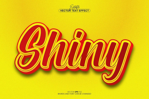 Red and gold shiny editable text effect