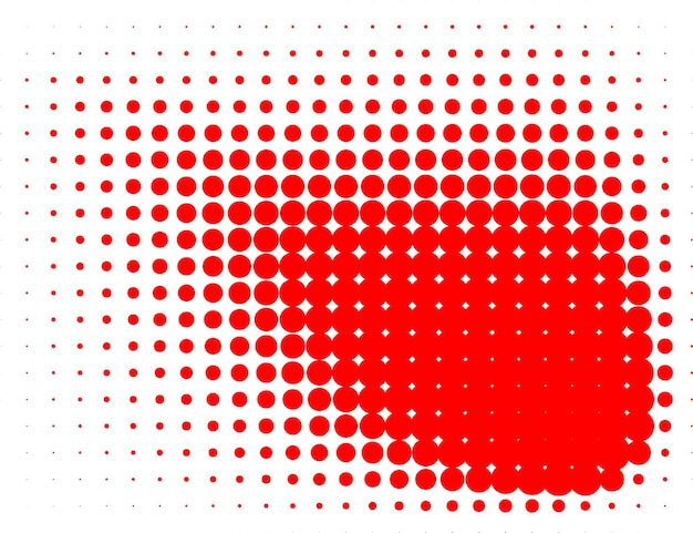 Red halftone banner vector background