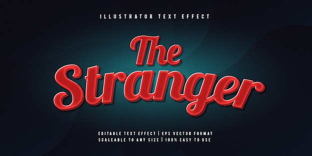 Red Movie Title Text Style Font Effect