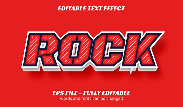 red retro editable text style effect template