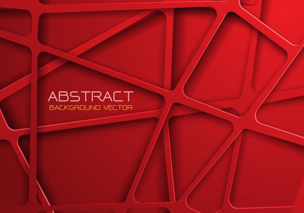 Red tone mesh line cross pattern overlap background.