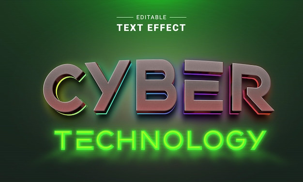 Redigerbar 3D-teksteffektgenerator Grafisk stil Mockup