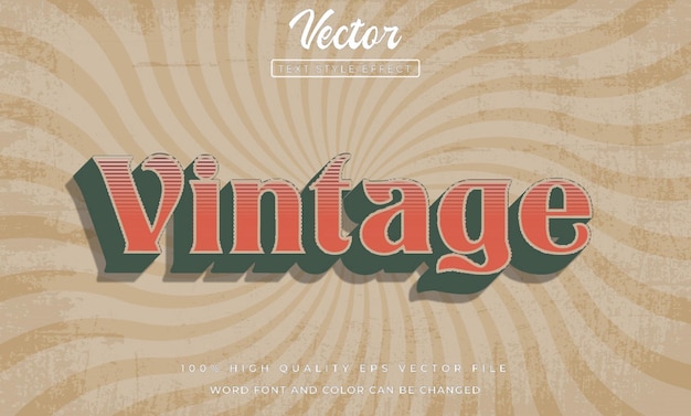 Redigerbar vintage tekst effekt