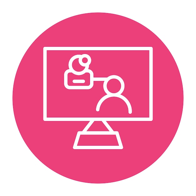 remote training icon vector image can be used for remote working