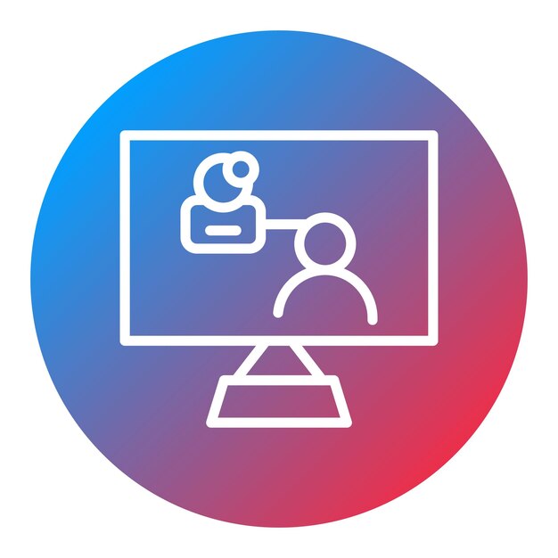 remote training icon vector image can be used for remote working