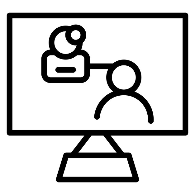 remote training icon vector image can be used for remote working