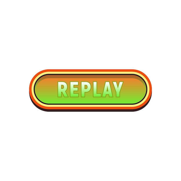 replay button game design templates elegant and simple concept