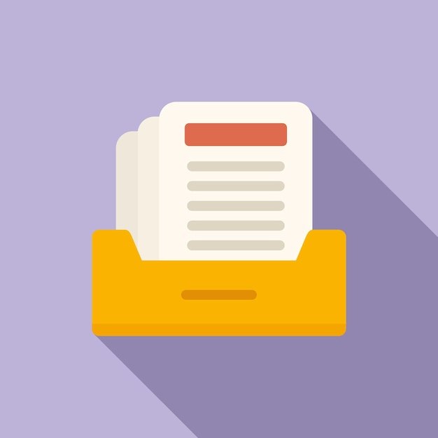 report folder icon flat vector document data laptop page